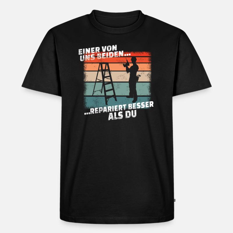 Heimwerker Geschenkidee Handwerker - Männer Premium Bio T-Shirt - Schwarz