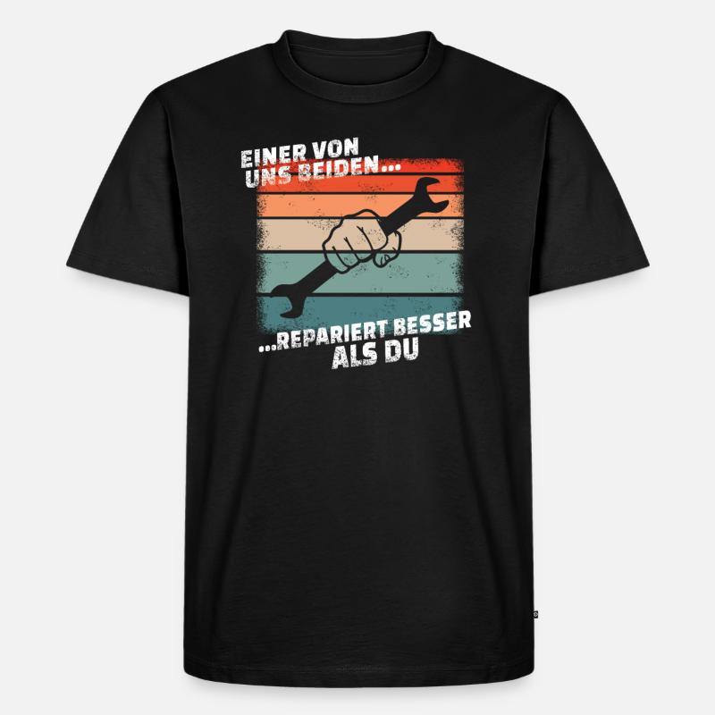 Heimwerker Geschenkidee Handwerker - Männer Premium Bio T-Shirt - Schwarz
