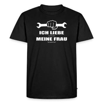 Artisans d’idées cadeaux DIY - T-shirt Premium bio Homme - noir - Devant - Nico (187cm)