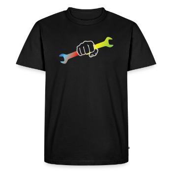 Artisans d’idées cadeaux DIY - T-shirt Premium bio Homme - noir - Devant - Nico (187cm)