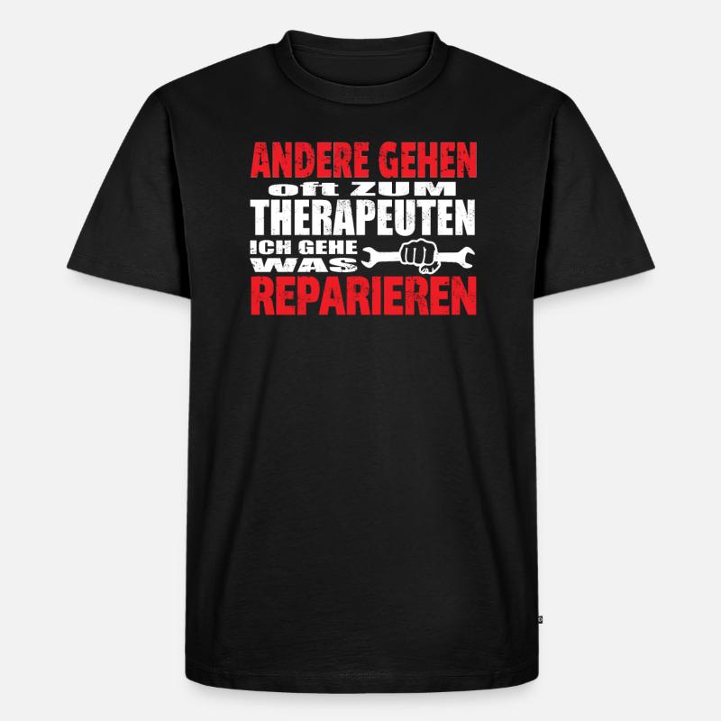 Heimwerker Geschenkidee Handwerker - Männer Premium Bio T-Shirt - Schwarz