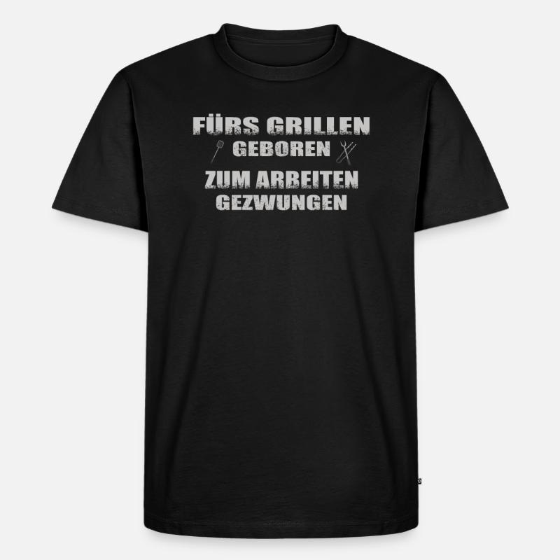 Grillen und Camper Geschenkidee - Männer Premium Bio T-Shirt - Schwarz