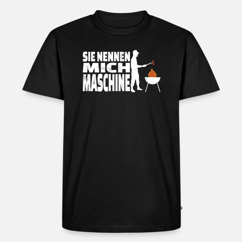 Grillen und Camper Geschenkidee - Männer Premium Bio T-Shirt - Schwarz