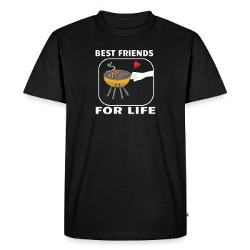Idée de barbecue et de cadeau de camping-car - T-shirt Premium bio Homme - noir - Devant - Nico (187cm)