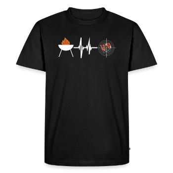 Idée de barbecue et de cadeau de camping-car - T-shirt Premium bio Homme - noir - Devant - Nico (187cm)