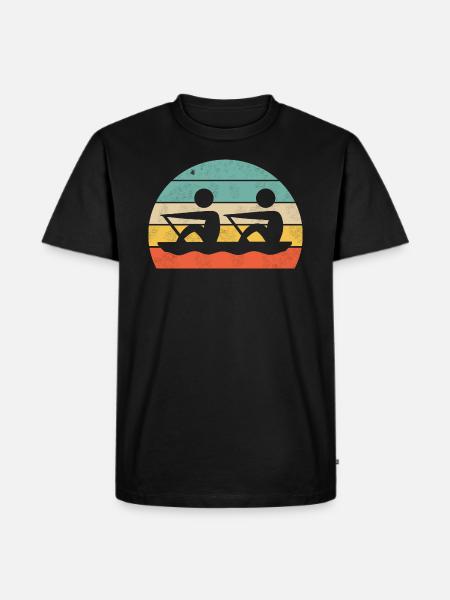 Canoe Duo - Men's Premium Organic T-Shirt - black