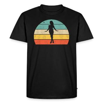 Pose de danse colorée - T-shirt Premium bio Homme - noir - Devant - Nico (187cm)