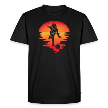 Bowling accessories with bowling motif - Men's Premium Organic T-Shirt - black - Front - Nico (187cm)