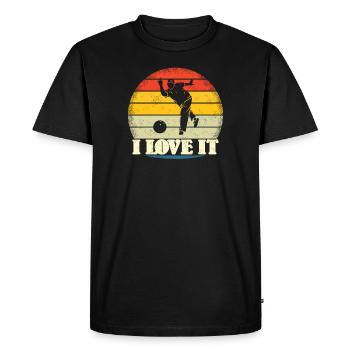 Bowling accessories with bowling motif - Men's Premium Organic T-Shirt - black - Front - Nico (187cm)