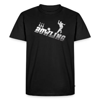 Bowling accessories with bowling motif - Men's Premium Organic T-Shirt - black - Front - Nico (187cm)