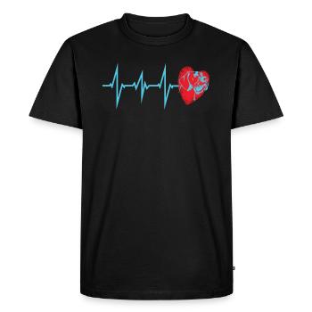 Dogs German Wirehaired Dog Owners - Men's Premium Organic T-Shirt - black - Front - Nico (187cm)