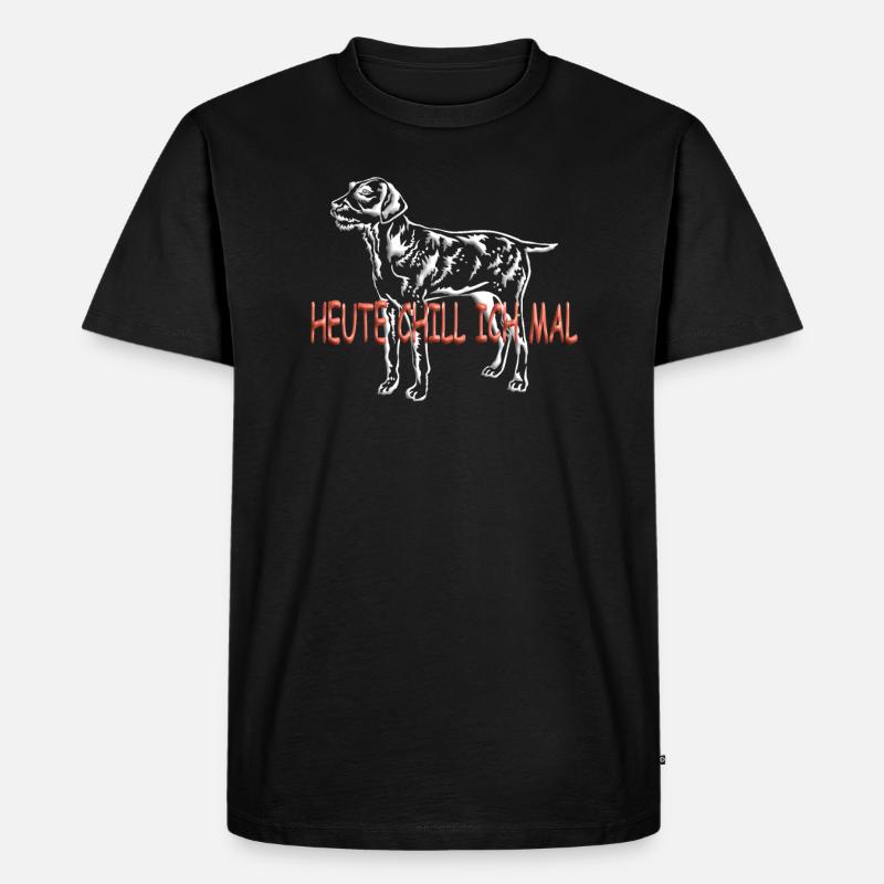 Hunde Deutsch Drahthaar Hundebesitzer - Männer Premium Bio T-Shirt - Schwarz