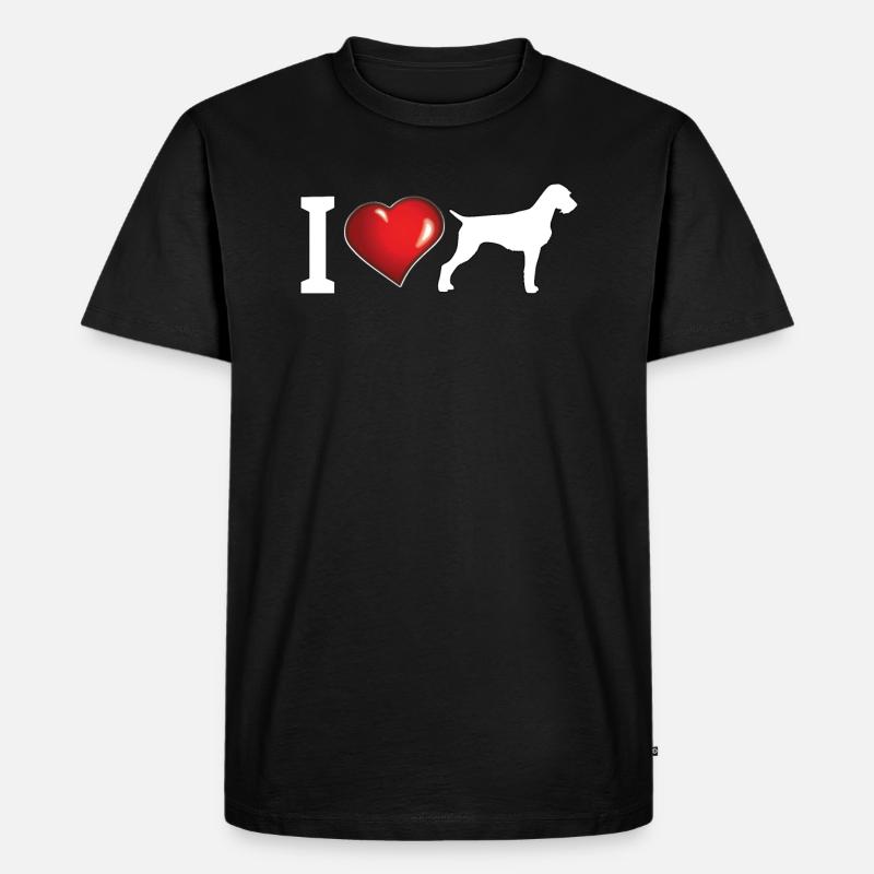 Hunde Deutsch Drahthaar Hundebesitzer - Männer Premium Bio T-Shirt - Schwarz