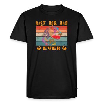 Dogs German Wirehaired Dog Owners - Men's Premium Organic T-Shirt - black - Front - Nico (187cm)