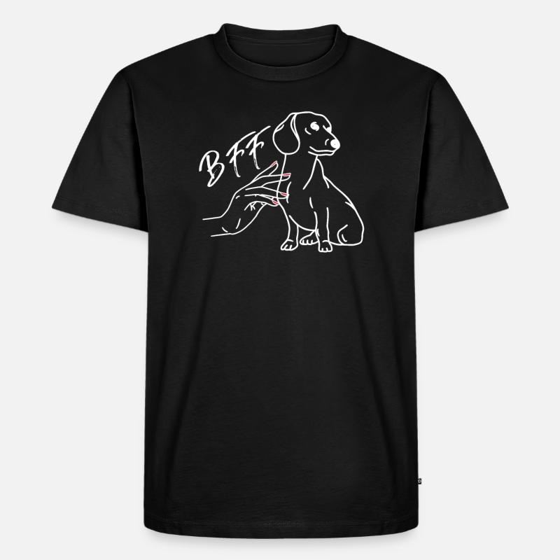 Hund Dackel Hundebesitzer Geschenkidee - Männer Premium Bio T-Shirt - Schwarz