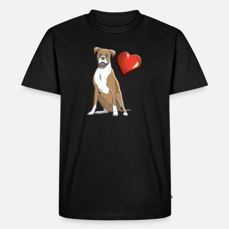 Hund Boxer Hundebesitzer Geschenkidee - Männer Premium Bio T-Shirt - Schwarz