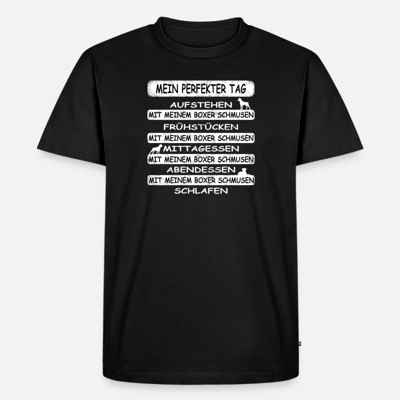 Hund Boxer Hundebesitzer Geschenkidee - Männer Premium Bio T-Shirt - Schwarz