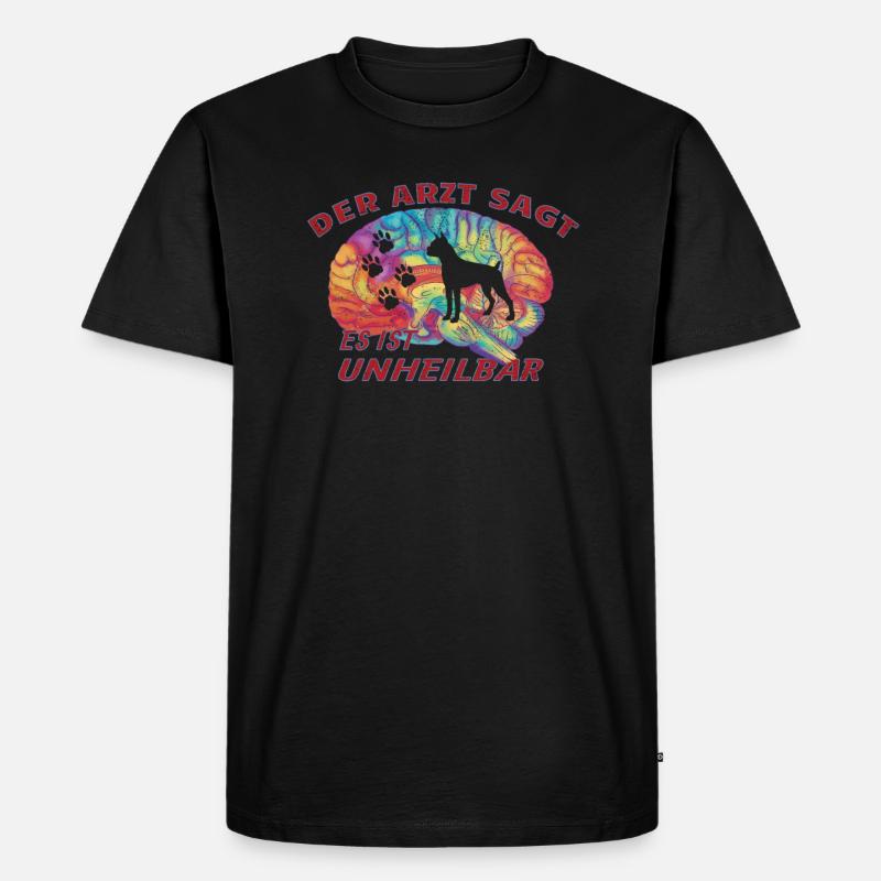 Hund Boxer Hundebesitzer Geschenkidee - Männer Premium Bio T-Shirt - Schwarz