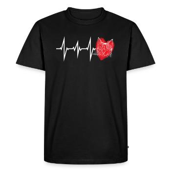 Cat Friend, Cat Accessories Gift - Men's Premium Organic T-Shirt - black - Front - Nico (187cm)