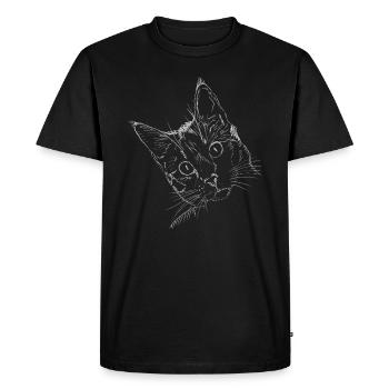 Cat Friend, Cat Accessories Gift - Men's Premium Organic T-Shirt - black - Front - Nico (187cm)