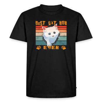 Cat Friend, Cat Accessories Gift - Men's Premium Organic T-Shirt - black - Front - Nico (187cm)