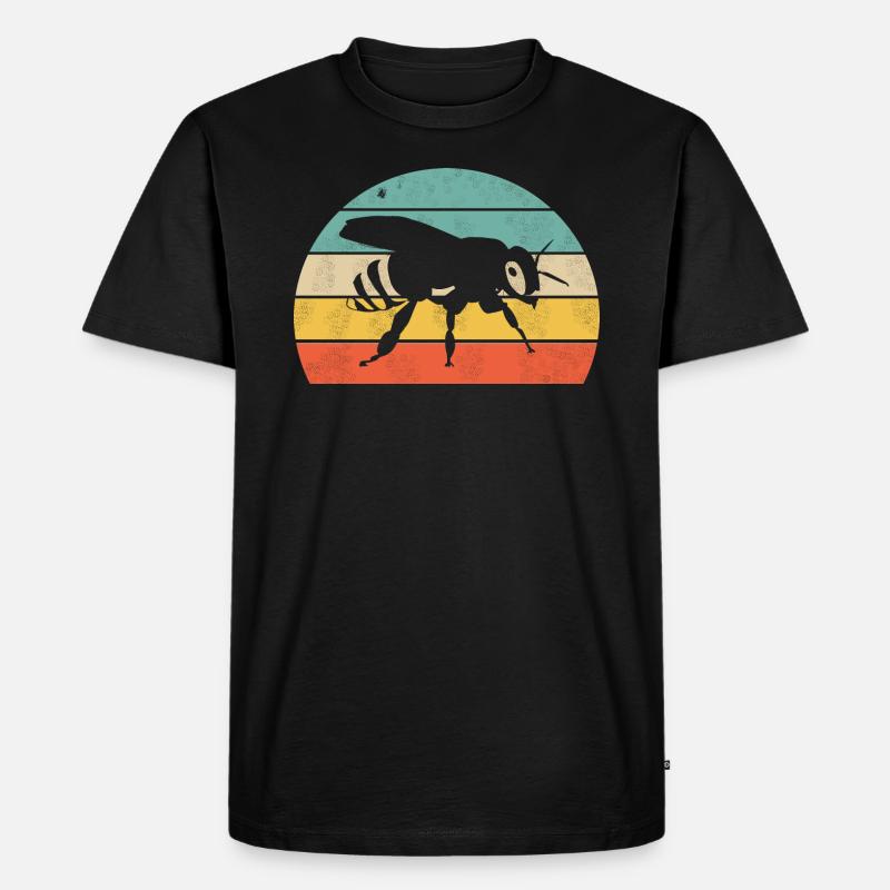 Biene - Männer Premium Bio T-Shirt - Schwarz