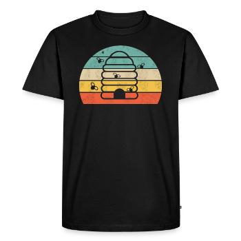 Apiculteur - T-shirt Premium bio Homme - noir - Devant - Nico (187cm)