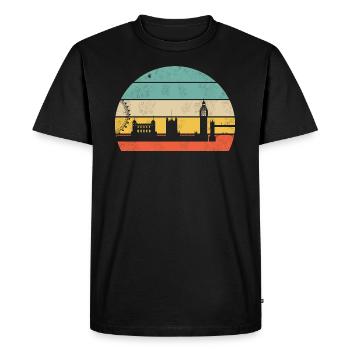 Ligne d’horizon de Londres - T-shirt Premium bio Homme - noir - Devant - Nico (187cm)