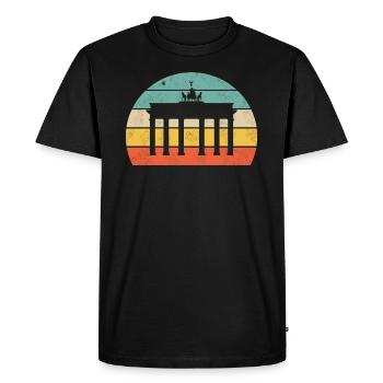 Berlin - T-shirt Premium bio Homme - noir - Devant - Nico (187cm)