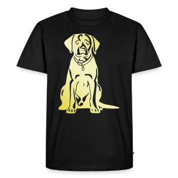Silhouette de chien labrador - T-shirt Premium bio Homme - noir - Devant - Nico (187cm)
