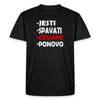 Cevape Balkans Serbia Bosnia Croatia - Men's Premium Organic T-Shirt - black - Front - Nico (187cm)