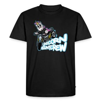 Unicorn biker stunt unicorn motorcycle - Men's Premium Organic T-Shirt - black - Front - Nico (187cm)