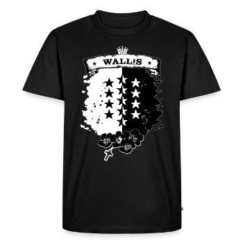 Valais - T-shirt Premium bio Homme - noir - Devant - Nico (187cm)