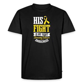 Sarcoma Cancer His Fight My Fight - Men's Premium Organic T-Shirt - black - Front - Nico (187cm)