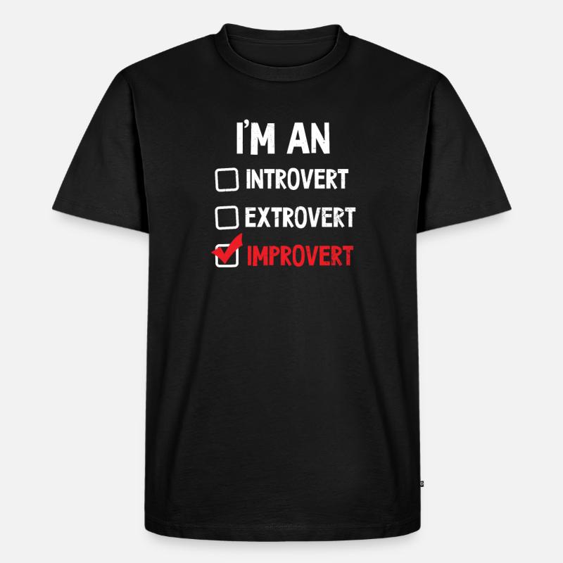 Improvisationstheater I'm An Improvert - Männer Premium Bio T-Shirt - Schwarz