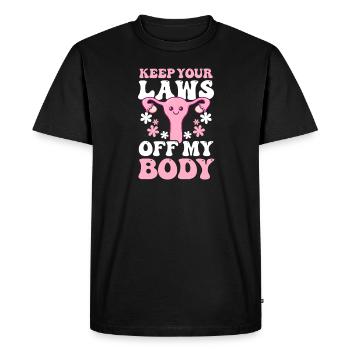 Roe v Wade Pro Choice Gardez vos lois hors de mon corps - T-shirt Premium bio Homme - noir - Devant - Nico (187cm)
