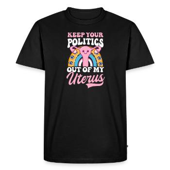 Roe v Wade Pro Choice Garder la politique hors de mon - T-shirt Premium bio Homme - noir - Devant - Nico (187cm)