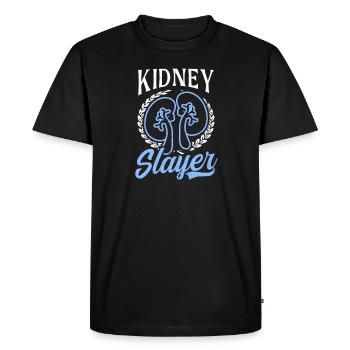 Dialysis Tech Kidney Slayer - Men's Premium Organic T-Shirt - black - Front - Nico (187cm)