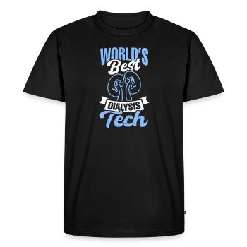 Dialysis Tech Worlds Best Dialysis Tech - Men's Premium Organic T-Shirt - black - Front - Nico (187cm)