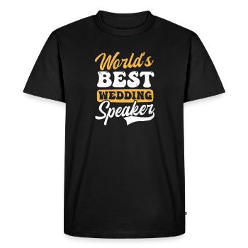 Speaker Worlds Best Wedding Speaker - Men's Premium Organic T-Shirt - black - Front - Nico (187cm)