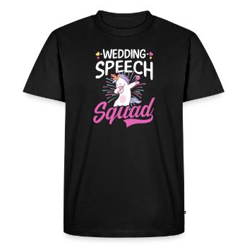 Speaker Wedding Speech Squad - Men's Premium Organic T-Shirt - black - Front - Nico (187cm)