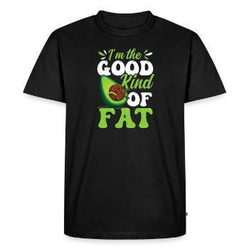 Avocat Le bon type de graisse - T-shirt Premium bio Homme - noir - Devant - Nico (187cm)