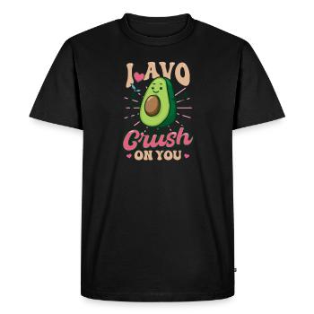 Avocat I Avo Crush On You - T-shirt Premium bio Homme - noir - Devant - Nico (187cm)