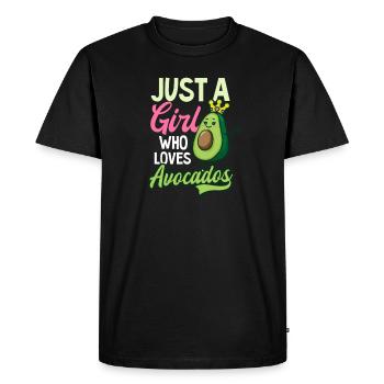Avocat Fille qui aime l’avocat - T-shirt Premium bio Homme - noir - Devant - Nico (187cm)