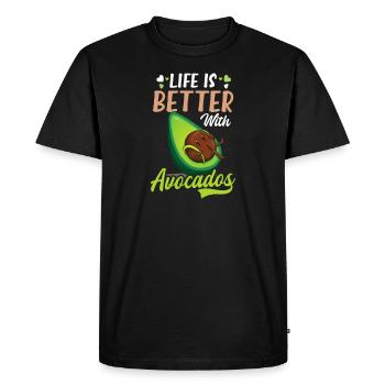 La vie de l’avocat mieux avec l’avocat - T-shirt Premium bio Homme - noir - Devant - Nico (187cm)
