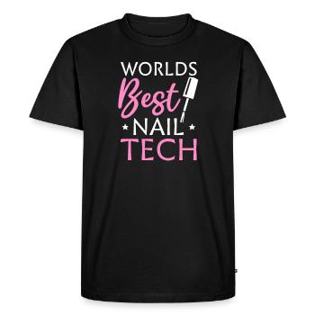 Nail Tech Worlds Meilleur Nail Tech - T-shirt Premium bio Homme - noir - Devant - Nico (187cm)
