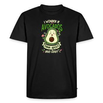 Avocat se demander si l’avocat pense à moi aussi - T-shirt Premium bio Homme - noir - Devant - Nico (187cm)