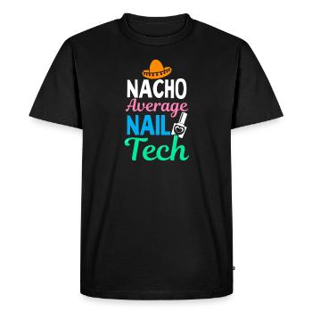 Nail Tech Nacho Moyenne Nail Tech Cinco De Mayo - T-shirt Premium bio Homme - noir - Devant - Nico (187cm)