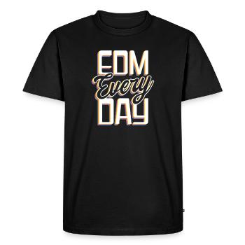 EDM Rave Techno EDM Tous les jours - T-shirt Premium bio Homme - noir - Devant - Nico (187cm)