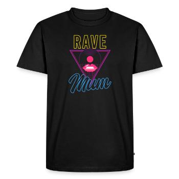 EDM Rave Techno 80s Rave Maman - T-shirt Premium bio Homme - noir - Devant - Nico (187cm)